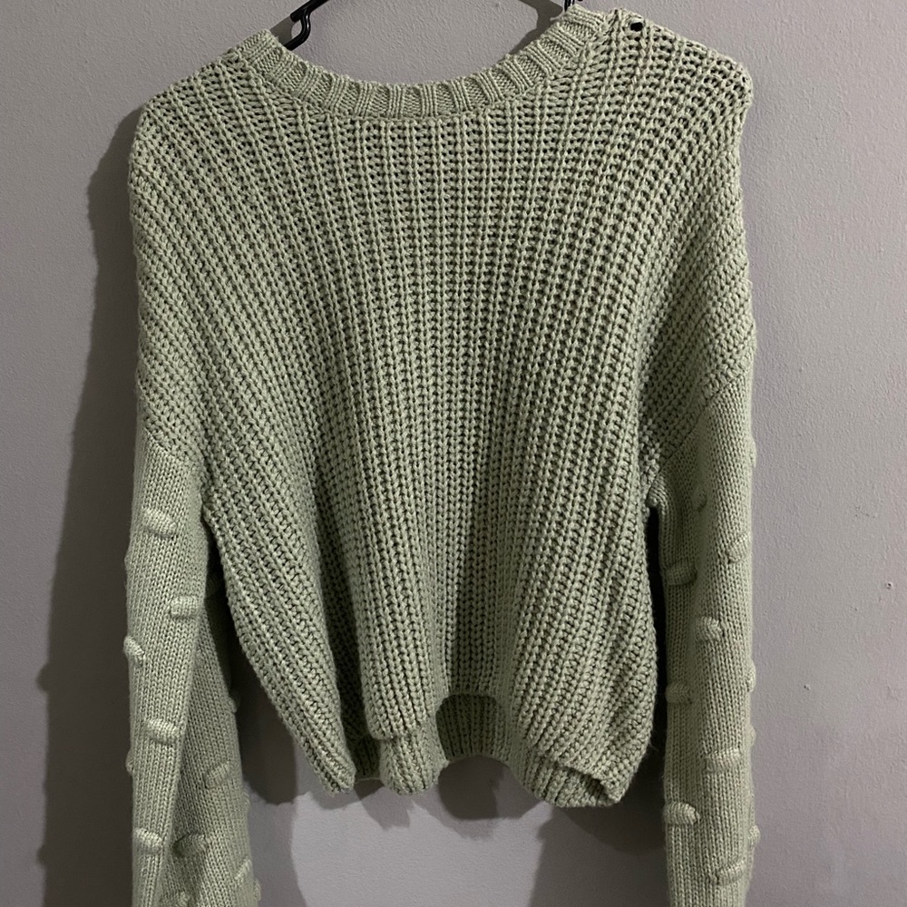 sage green sweater
